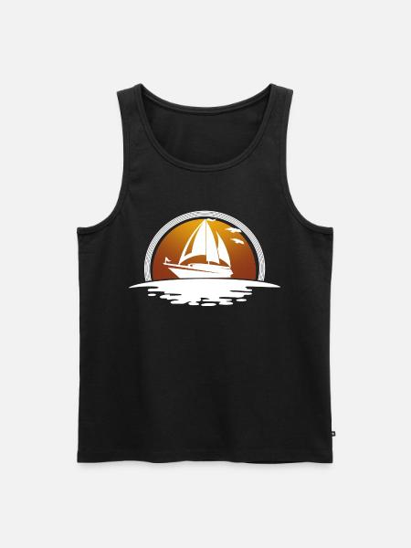 Sailboat Sailing Ship Sailing Sailor - Men's Premium Organic Tank Top - black