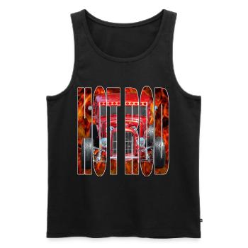 Hot Rod R6Z - Débardeur bio Premium Homme - noir - Devant - AI Model Male 178 light (178cm)