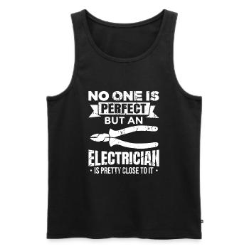 Electrical Engineer Witz - Men's Premium Organic Tank Top - black - Front - AI Model Male 178 light (178cm)