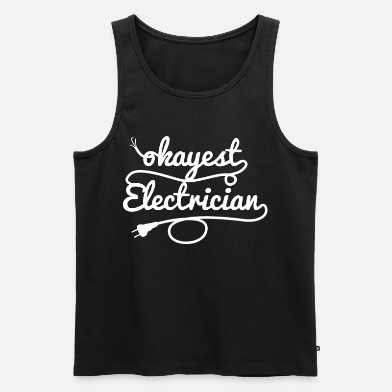 Mittelmäßiger Elektriker - Männer Premium Bio Tank Top - Schwarz