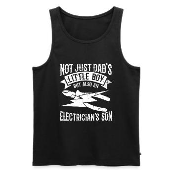 Elektrotechniker Sohn - Männer Premium Bio Tank Top - Schwarz - Vorne - AI Model Male 178 light (178cm)