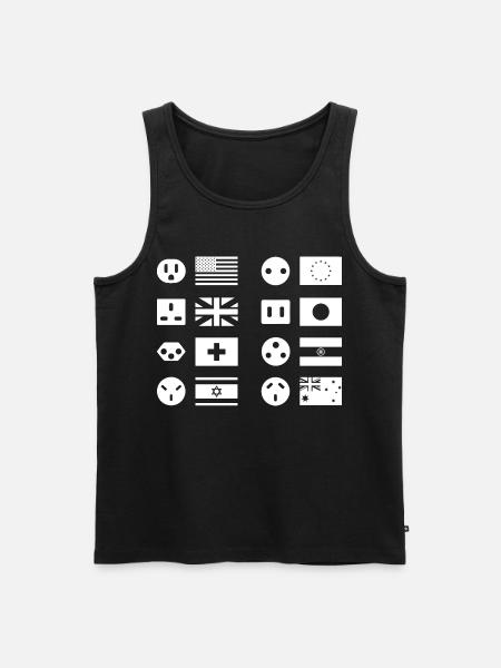 Sockets - Men's Premium Organic Tank Top - black