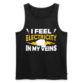 Elektriker - Männer Premium Bio Tank Top - Schwarz - Vorne - Michal (187cm)