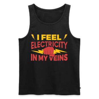 Elektrotechnik - Männer Premium Bio Tank Top - Schwarz - Vorne - AI Model Male 178 light (178cm)