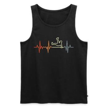 Hip Hop Dance Heartbeat - Débardeur bio Premium Homme - noir - Devant - AI Model Male 178 light (178cm)