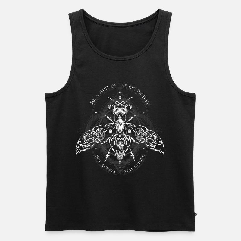 Insects Psychedelic Bug Pattern - Men's Premium Organic Tank Top - black