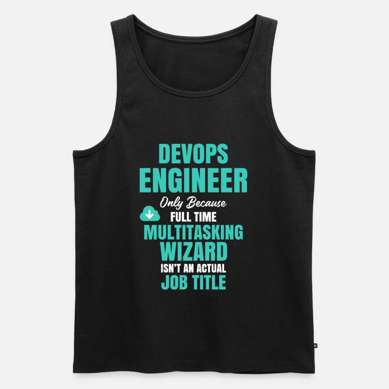 DevOps Engineer Multitasking-Assistent - Männer Premium Bio Tank Top - Schwarz