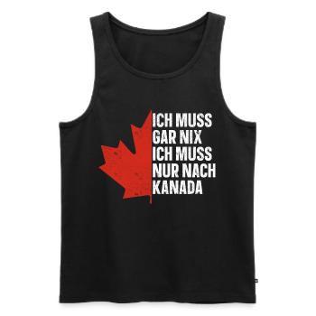 Kanada - Männer Premium Bio Tank Top - Schwarz - Vorne - AI Model Male 178 light (178cm)