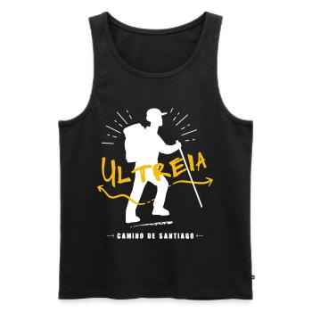 Ultreïa, camino de Santiago ! - Débardeur bio Premium Homme - noir - Devant - Michal (187cm)
