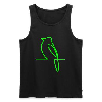 Glowing Bird Line Art - Men's Premium Organic Tank Top - black - Front - Michal (187cm)