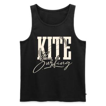Kitesurfen Kitesurfer Kiteboard Kitesurf - Débardeur bio Premium Homme - noir - Devant - Michal (187cm)