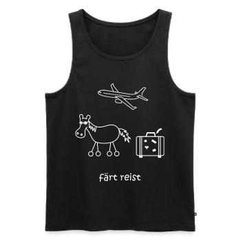 färt reist, Pferd, Reise, Urlaub, Flugzeug, reisen - Männer Premium Bio Tank Top - Schwarz - Vorne - Michal (187cm)