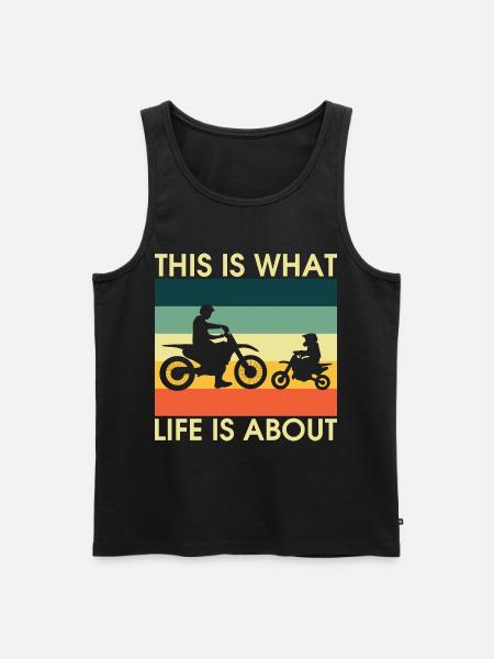 ParentChild Bicycle Silhouettes Retro - Men's Premium Organic Tank Top - black