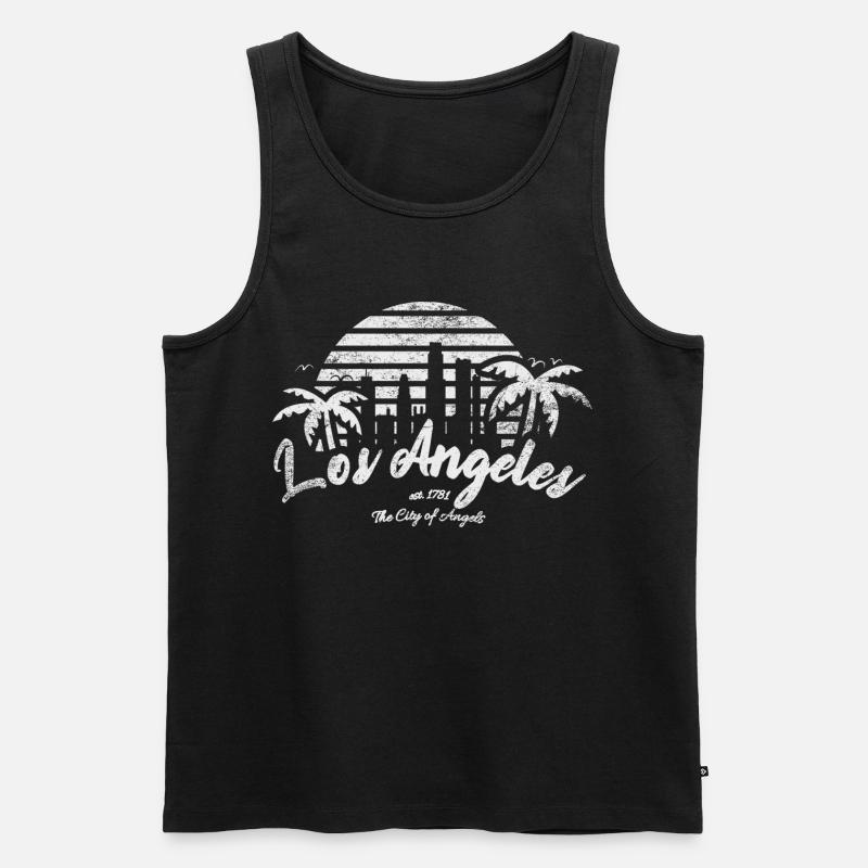 Los Angeles Sunset - Männer Premium Bio Tank Top - Schwarz