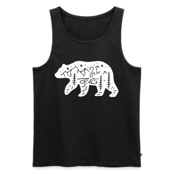 Nature totem polar bear - Men's Premium Organic Tank Top - black - Front - AI Model Male 178 light (178cm)