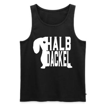 Halbdackel Schwäbisch Schwaben - Männer Premium Bio Tank Top - Schwarz - Vorne - Michal (187cm)