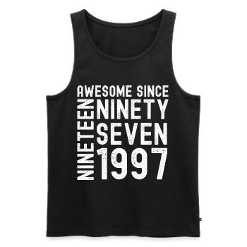 Awesome since 1997 Birthday Gift Year - Men's Premium Organic Tank Top - black - Front - AI Model Male 178 light (178cm)