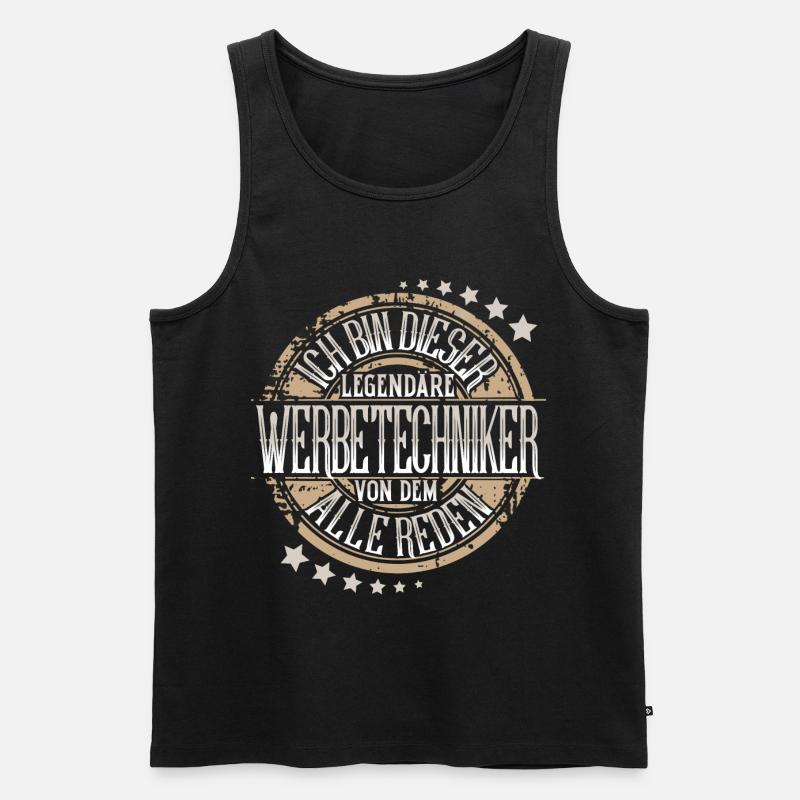 Werbetechniker - Männer Premium Bio Tank Top - Schwarz