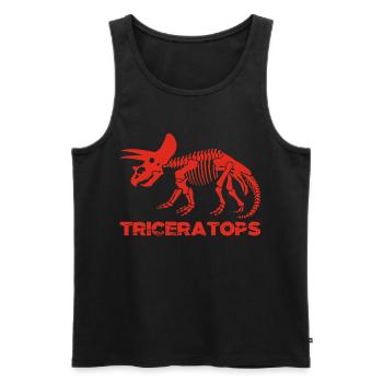 Skelett der roten Triceratops - Männer Premium Bio Tank Top - Schwarz - Vorne - Michal (187cm)