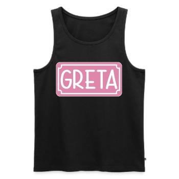 Greta - Débardeur bio Premium Homme - noir - Devant - Michal (187cm)