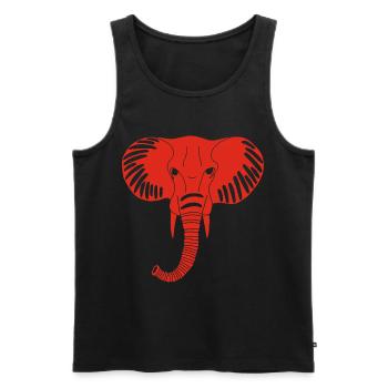 Red elephant head - Men's Premium Organic Tank Top - black - Front - AI Model Male 178 light (178cm)