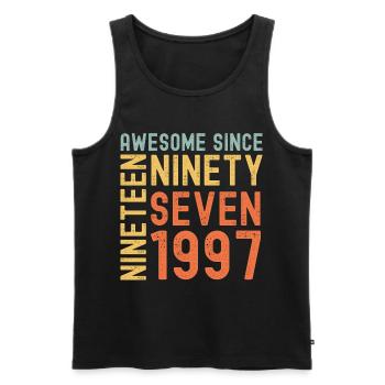 Awesome since 1997 Birthday Gift Year - Men's Premium Organic Tank Top - black - Front - AI Model Male 178 light (178cm)