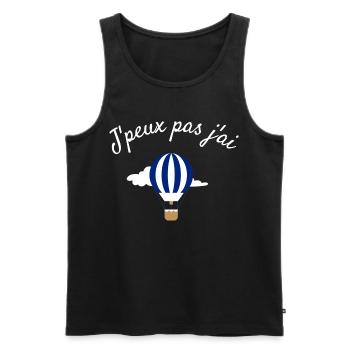 Je peux pas jai Montgolfière - Débardeur bio Premium Homme - noir - Devant - Michal (187cm)