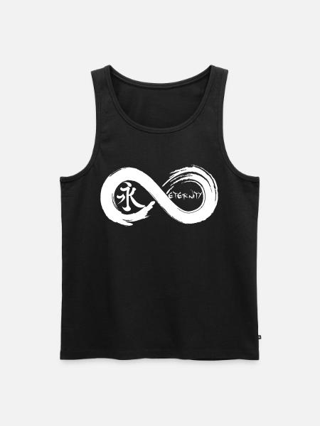 Oändlig symbol och evighet på japanska (vit) - Ekologisk premium tanktopp herr - svart