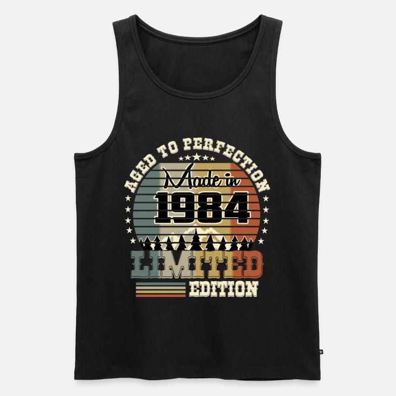 1984 Limited Edition - Männer Premium Bio Tank Top - Schwarz