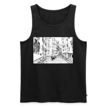 Venise - Débardeur bio Premium Homme - noir - Devant - Michal (187cm)
