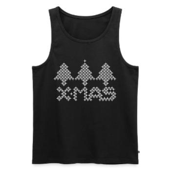 Arbre de Noël Icône graphique de Noël - Débardeur bio Premium Homme - noir - Devant - Michal (187cm)