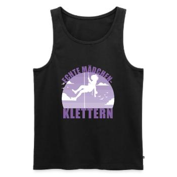 Klettern Mädchen Hobby Kletterin Berge Geschenk - Männer Premium Bio Tank Top - Schwarz - Vorne - AI Model Male 178 light (178cm)