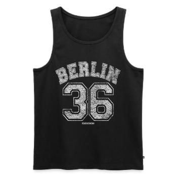 Berlin 36 Kreuzberg - Débardeur bio Premium Homme - noir - Devant - Michal (187cm)