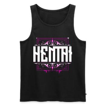 Hentai - Anime Manga - Débardeur bio Premium Homme - noir - Devant - AI Model Male 178 light (178cm)