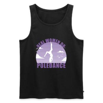Pole Dance Dancer Poledancing Pole Gift - Men's Premium Organic Tank Top - black - Front - AI Model Male 178 light (178cm)