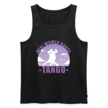 Les vraies femmes dansent le tango! Cadeau de danseur - Débardeur bio Premium Homme - noir - Devant - Michal (187cm)