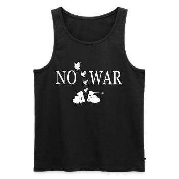 No war - Men's Premium Organic Tank Top - black - Front - AI Model Male 178 light (178cm)