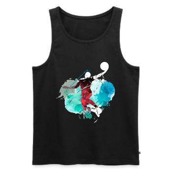 Basketteur Basketteur Dunking Splash Coloré - Débardeur bio Premium Homme - noir - Devant - Michal (187cm)