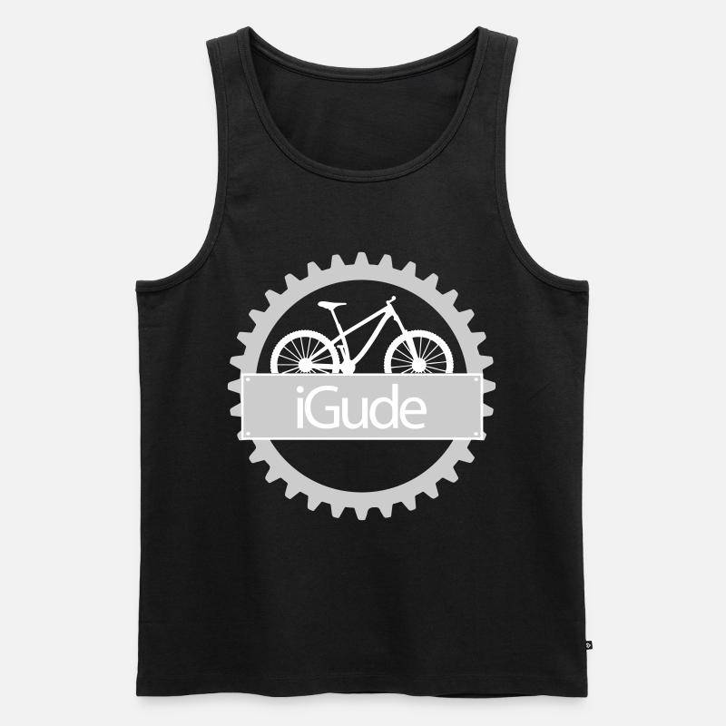 iGude Zahnrad MTB hell - Männer Premium Bio Tank Top - Schwarz