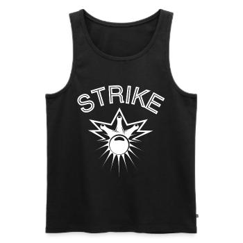 Bowling, Bowlingventilator, Strike - Männer Premium Bio Tank Top - Schwarz - Vorne - AI Model Male 178 light (178cm)