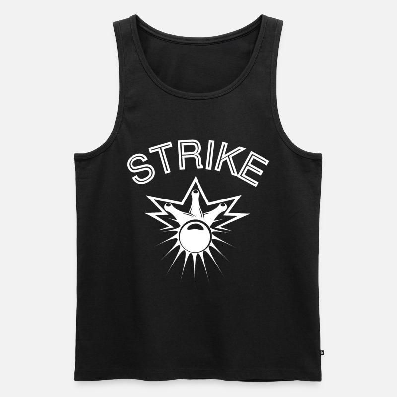 Bowling, Bowlingventilator, Strike - Männer Premium Bio Tank Top - Schwarz