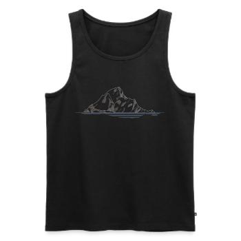 Skellig Michael | Irland Insel Lineart - Männer Premium Bio Tank Top - Schwarz - Vorne - Michal (187cm)