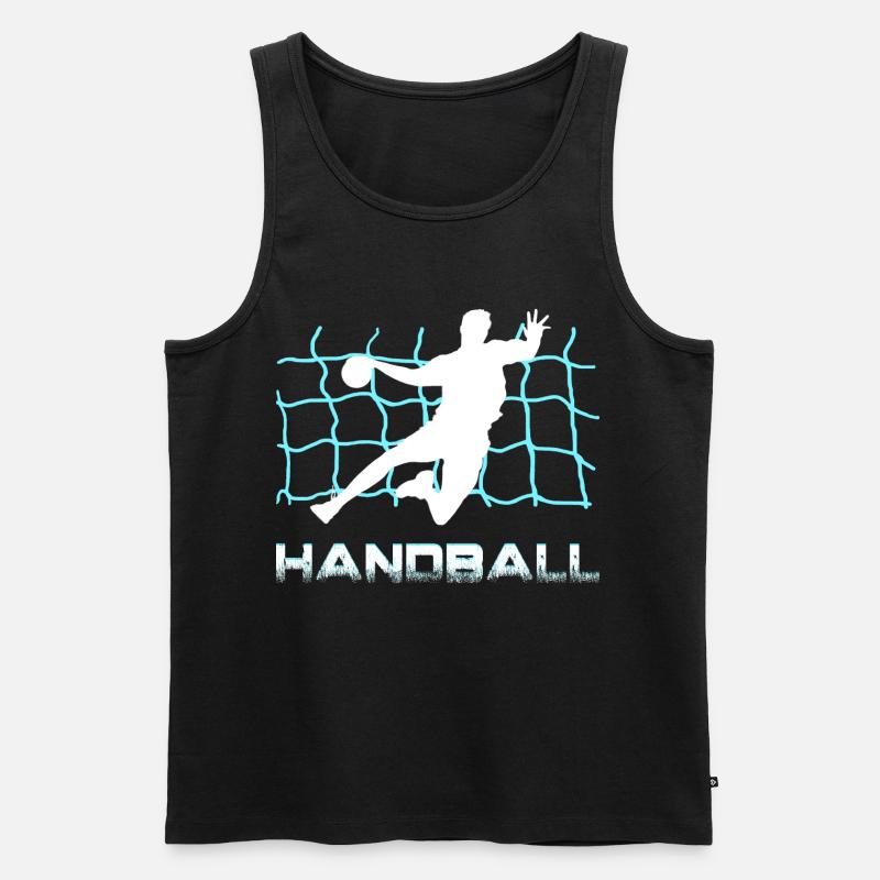 Handball - Männer Premium Bio Tank Top - Schwarz