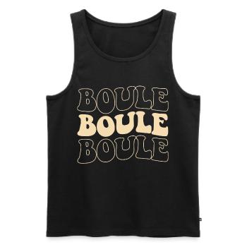 Boules balls for Bouler Boules ball Petanque Boule - Men's Premium Organic Tank Top - black - Front - AI Model Male 178 light (178cm)