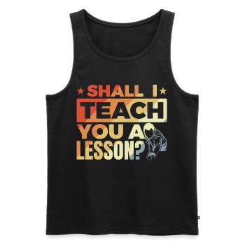 Billardspieler Witz - Männer Premium Bio Tank Top - Schwarz - Vorne - AI Model Male 178 light (178cm)
