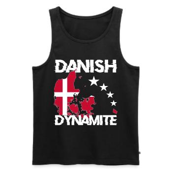 Dänemark Flagge danish dynamite Geschenk - Männer Premium Bio Tank Top - Schwarz - Vorne - AI Model Male 178 light (178cm)