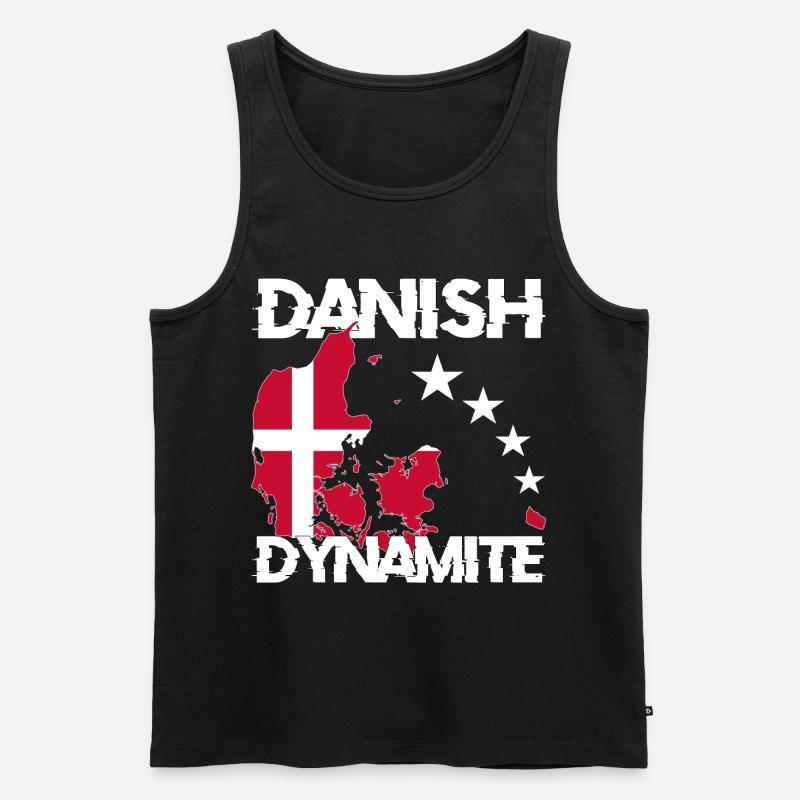 Dänemark Flagge danish dynamite Geschenk - Männer Premium Bio Tank Top - Schwarz
