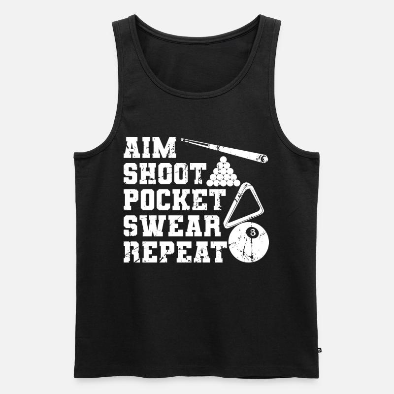 Witziger Billard Spruch - Männer Premium Bio Tank Top - Schwarz