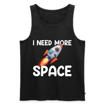 Cadeau de citation de l’univers spatial de fusée - Débardeur bio Premium Homme - noir - Devant - Michal (187cm)