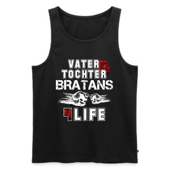 Vater und Tochter Bratans fürs Leben Geschenk - Männer Premium Bio Tank Top - Schwarz - Vorne - AI Model Male 178 light (178cm)